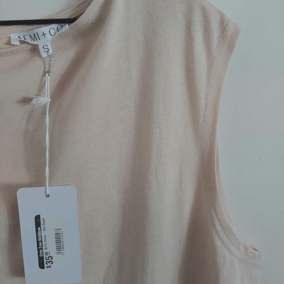 Aemi + Co Bella Sleeveless Off Shoulder Midi Dress in Cream - Picture 6 of 9